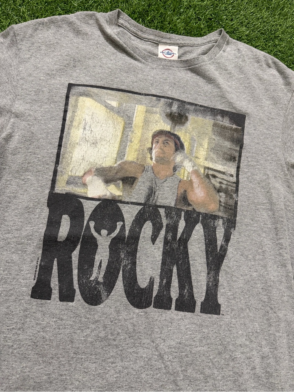 Grey 'Rocky' Graphic Short Sleeve Tee Size Medium